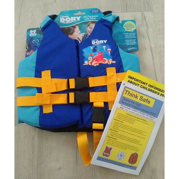 Child's Life Jacket PFD 30-50 lb Finding Dory